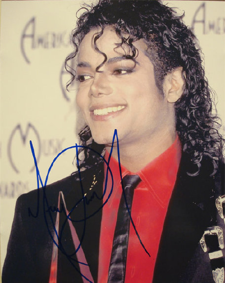 Michael Jackson autographed photo