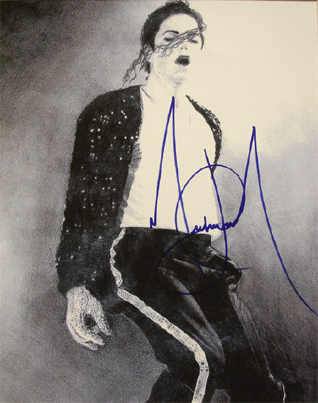Michael Jackson autographed picture