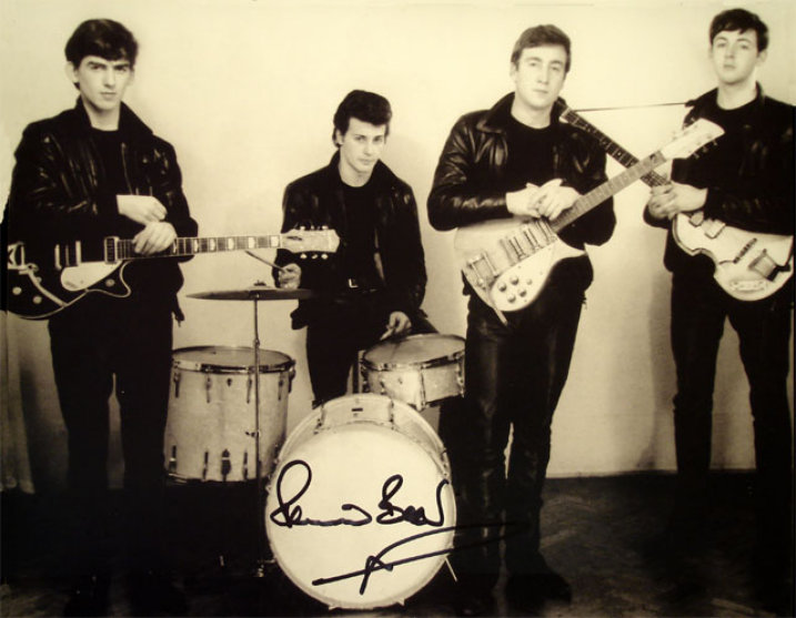 Pete Best Signed Photo