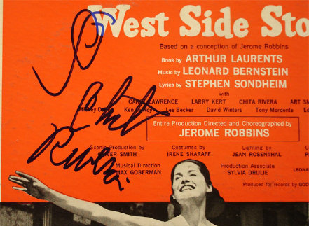 Chita Rivera Autographed