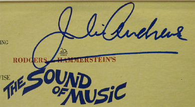 Julie Andrews Autographed