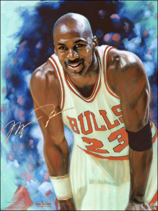 Michael Jordan Autographed Art