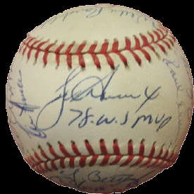 1977-78 New York Yankees Team Signed Baseball