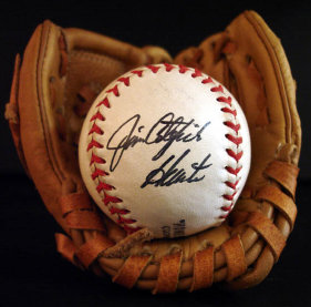 Catfish Hunter Signed Baseball
