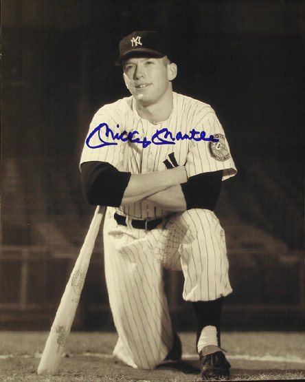 Mickey Mantle 1950's Signed Photos