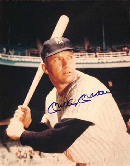 Mickey Mantle Autographed Signed Photos