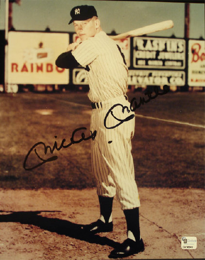 Mickey Mantle Autographed Signed Photos